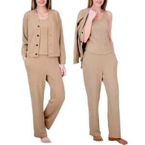 Elegant Women's Tan Pantsuit Set